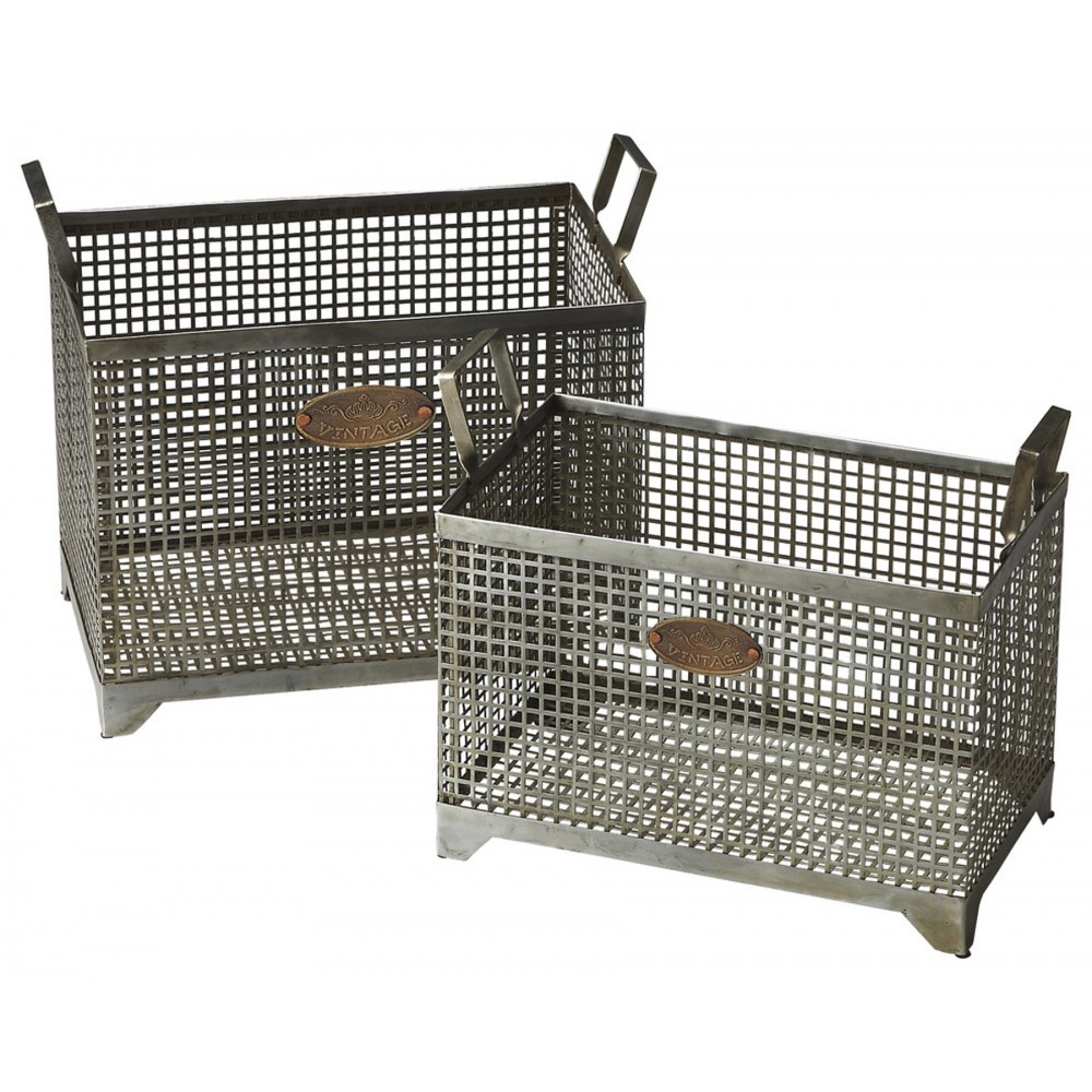 Rowley Iron Storage Basket Set, 2549016