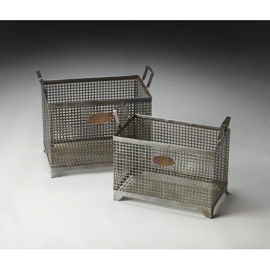 Rowley Iron Storage Basket Set, 2549016