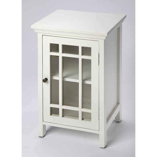 Baxter Glossy White Chairside Chest, 2771304