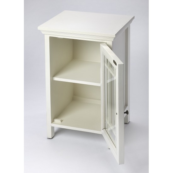 Baxter Glossy White Chairside Chest, 2771304