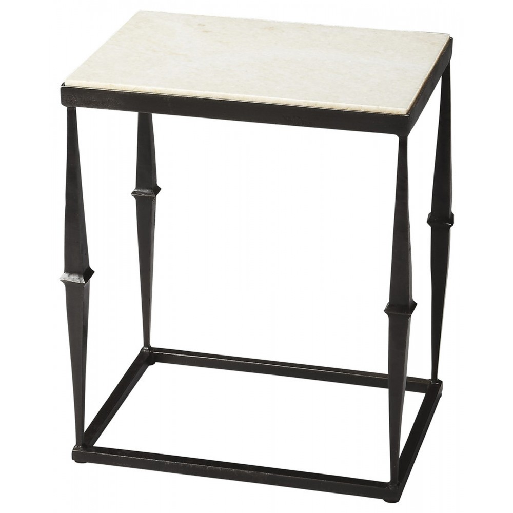 Jacoby White Marble Side Table, 2841025