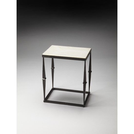 Jacoby White Marble Side Table, 2841025