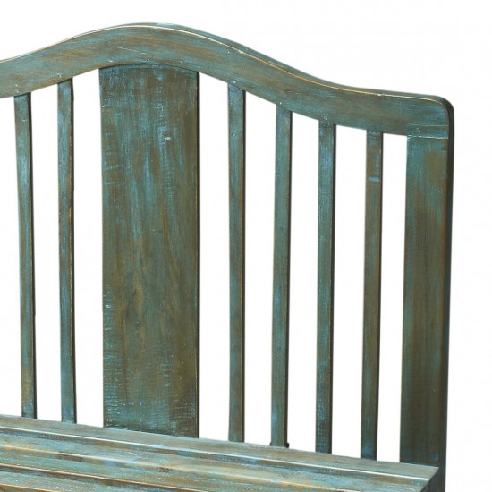 Roseland Blue Solid Wood Bench, 2853070