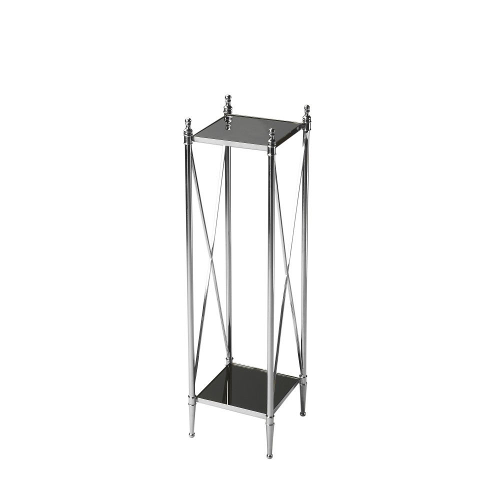 Deidre Glass & Metal Pedestal Plant Stand, 2864220