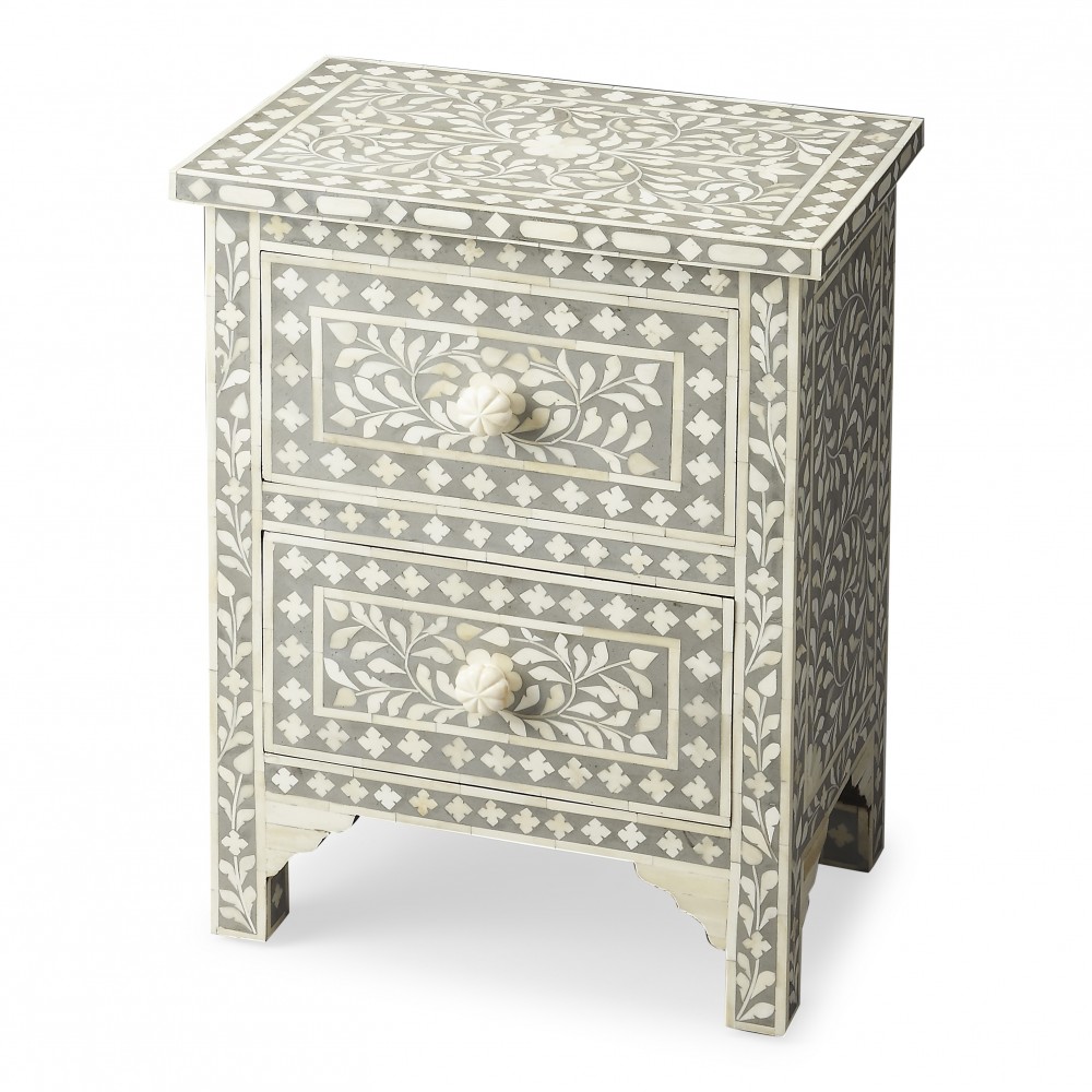 Vivienne Grey Bone Inlay Accent Chest, 2865321