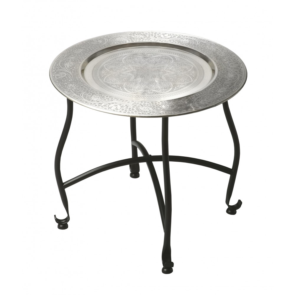Moroccan Metal Tray Table, 2871025 Moroccan Metal Tray Table, 2871025