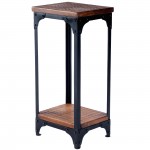 Gandolph Wood & Iron Pedestal Stand, 2874120