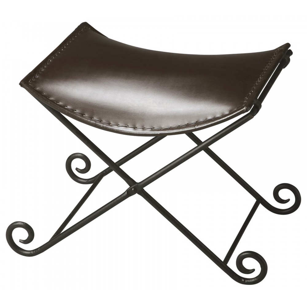 Jeremy Leather & Metal Stool, 2892025 Jeremy Leather & Metal Stool, 2892025