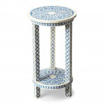 Amanda Blue Bone Inlay Accent Table, 3207070