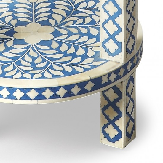 Amanda Blue Bone Inlay Accent Table, 3207070