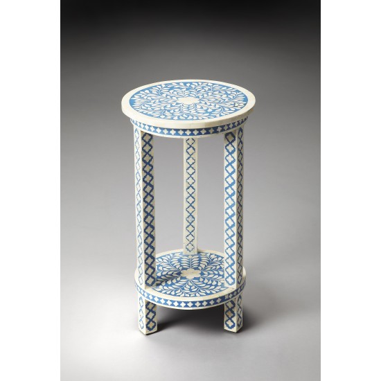 Amanda Blue Bone Inlay Accent Table, 3207070