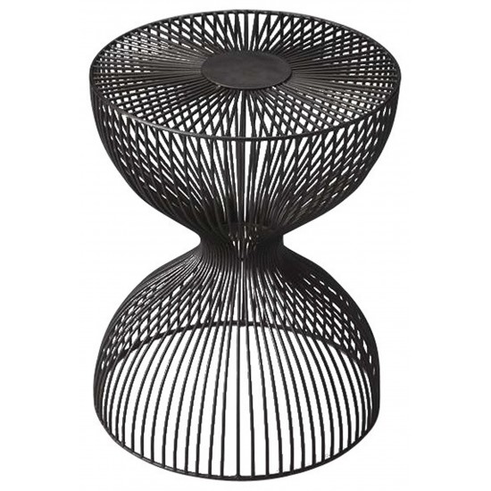 Nicholas Black Metal End Table, 3318025