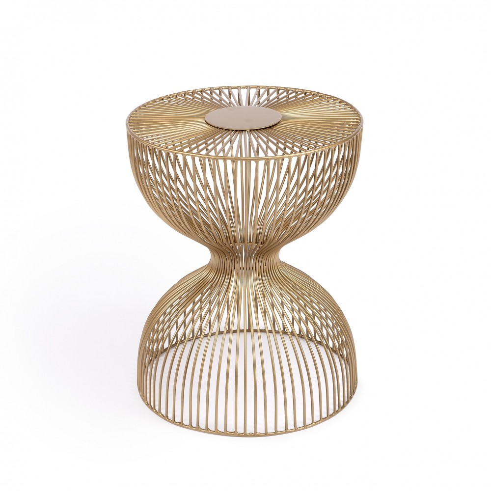 Nicholas Gold Metal End Table, 3318402 Nicholas Gold Metal End Table, 3318402