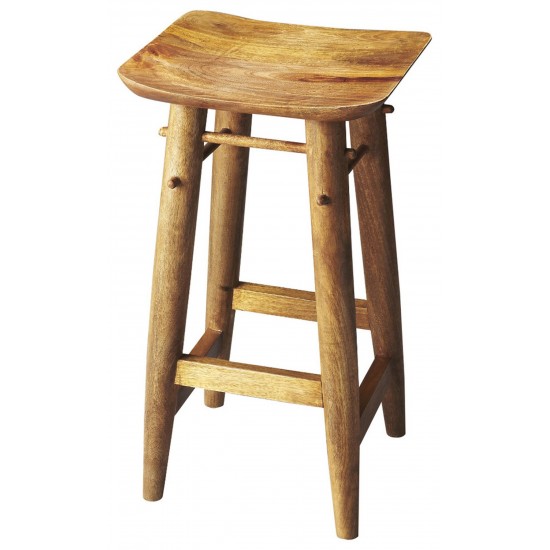 Lotus Solid Wood Bar Stool, 3337290