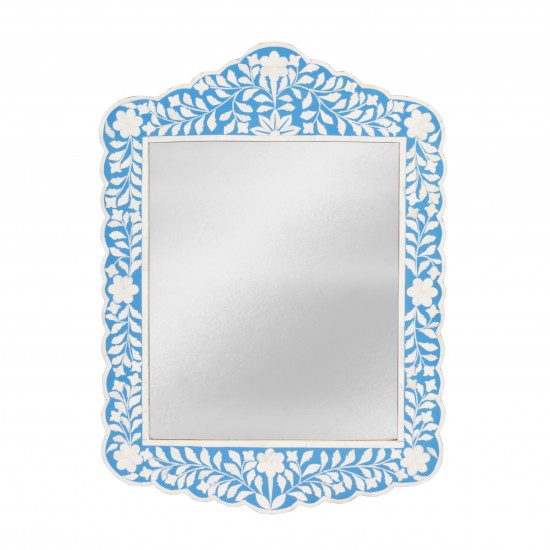 Vivienne Blue Bone Inlay Wall Mirror, 3451319