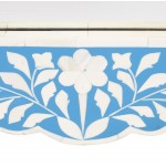 Vivienne Blue Bone Inlay Wall Mirror, 3451319