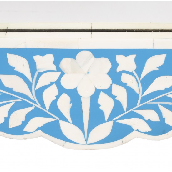 Vivienne Blue Bone Inlay Wall Mirror, 3451319