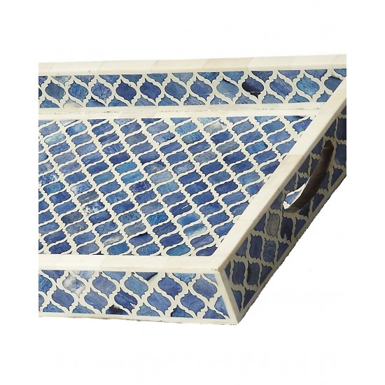 Meknes Bone Inlay Serving Tray, 3473016