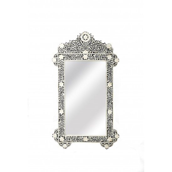 Vivienne Crown Bone Inlay Wall Mirror, 3481318