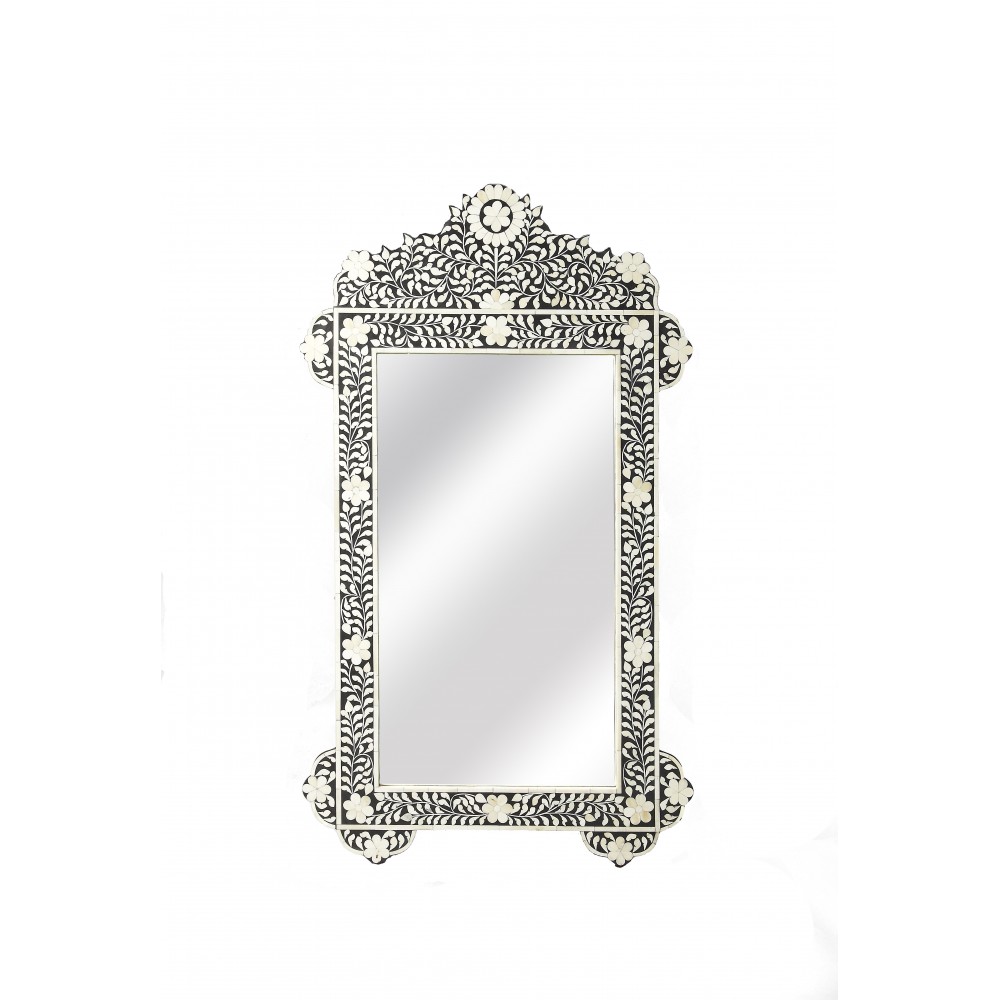 Vivienne Crown Bone Inlay Wall Mirror, 3481318