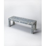 Vivienne Blue Bone Inlay Bench, 3558319