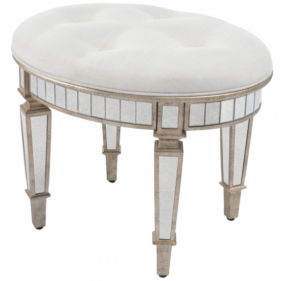 Garbo Mirrored Vanity Stool, 3630146