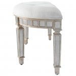 Garbo Mirrored Demilune Bench, 3636146