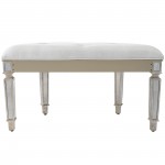 Garbo Mirrored Demilune Bench, 3636146