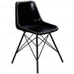 Inland Black Leather Side Chair, 3673034