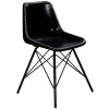 Inland Black Leather Side Chair, 3673034