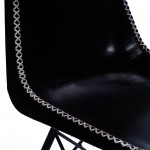 Inland Black Leather Side Chair, 3673034
