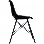 Inland Black Leather Side Chair, 3673034
