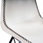 Inland White & Black Leather Side Chair, 3673288