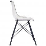 Inland White & Black Leather Side Chair, 3673288