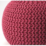 Pincushion Pink Woven Pouffe, 3689193