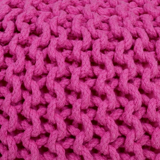 Pincushion Pink Woven Pouffe, 3689193