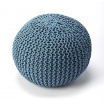 Pincushion Blue Woven Pouffe, 3689291