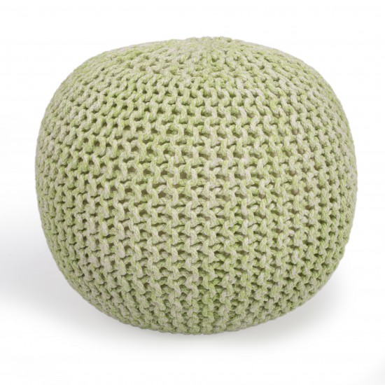 Pincushion Green Woven Pouffe, 3689292