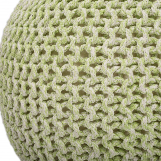 Pincushion Green Woven Pouffe, 3689292