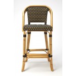 Lila Dark Brown Rattan Bar Stool, 3715398