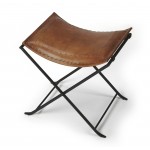 Melton Brown Leather Stool, 3722344