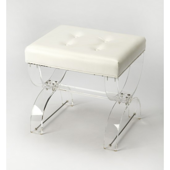 Morena Acrylic Vanity Stool, 3739335