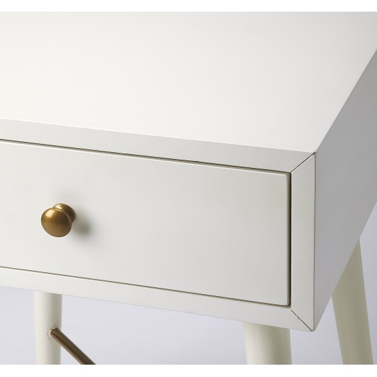 Delridge White & Gold End Table, 3791288