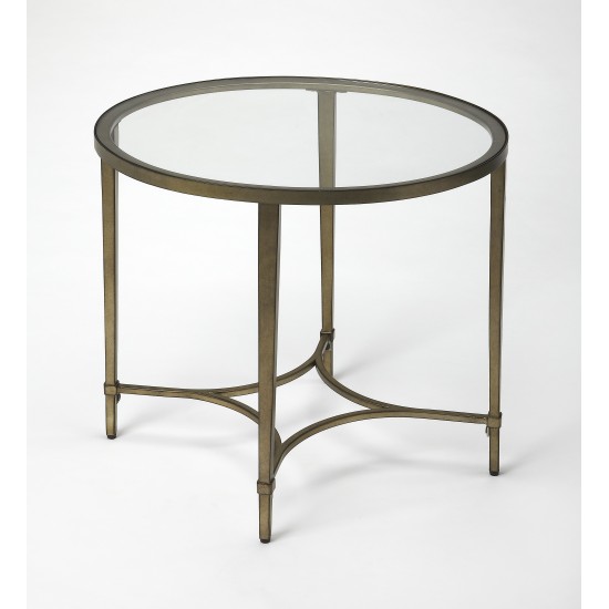 Monica Gold Oval End Table, 3801355