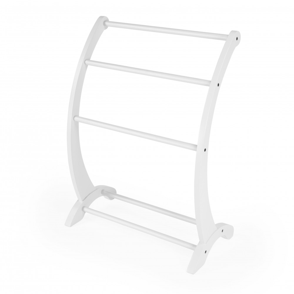 Nathaniel Glossy White Blanket Stand, 3804304 Nathaniel Glossy White Blanket Stand, 3804304