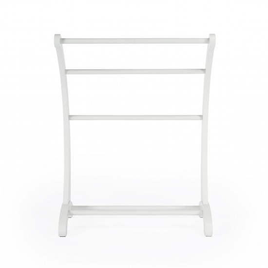 Nathaniel Glossy White Blanket Stand, 3804304