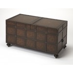 Dennard Faux Leather Storage Coffee Table, 3857070