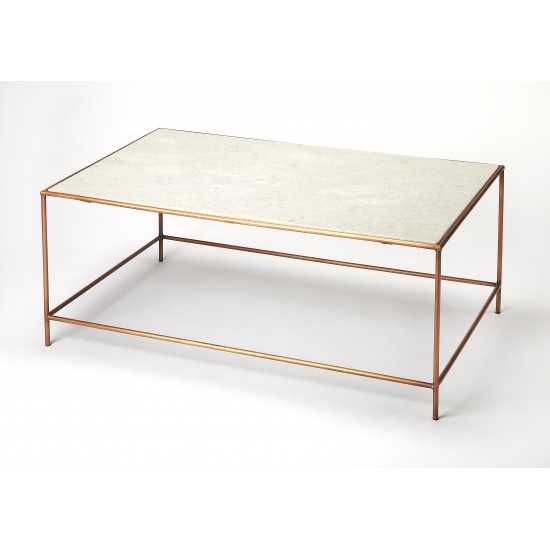 Copperfield White Marble Coffee Table, 3871389