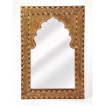 Chevrier Wood & Bone Inlay Wall Mirror, 3886338