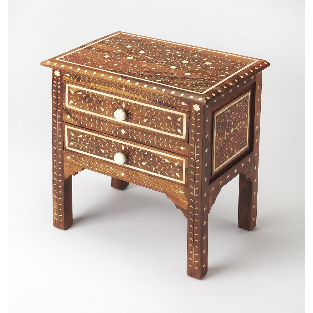 Chevrier Wood & Bone Inlay Accent Chest, 3888338 Chevrier Wood & Bone Inlay Accent Chest, 3888338